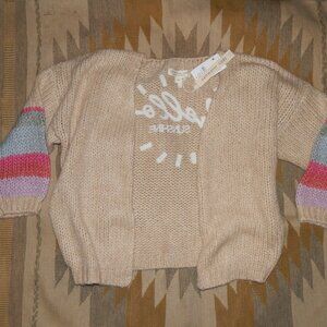 Saltwater Luxe Oversized XL Tan Bulky Knit - Hello Sunshine - Cardigan Sweater